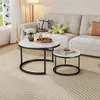 okwish 2-in-1-Couchtisch Tischplatte in Marmoroptik, Produktbild-Vorschau 2