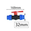 PE Rohr 3-Weg Kugelhahn 32mm Kunststoff Hahn Kugelventil Produktbild-Vorschau 1