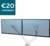 Fellowes Platinum Series Doppel Monitorarm weiß Produktbild-Vorschau 11