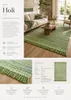 Alfombra de algodón trenzado a mano, verde/multicolor, 140 Vista previa de la imagen del producto 7