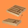 Relaxdays Výsuvná priehradka na príbory, bambus, HBT 6,5 x Náhľad obrázku produktu 3