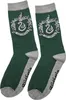 A pair of green and gray socks with the Slytherin crest on them. Produktbild-Vorschau