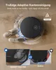 A robot vacuum cleaner is shown on a wooden floor, with slippers nearby. A comparison is shown below between the DEEBOT T30S PRO and other robot vacuums. Produktbild-Vorschau