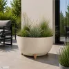 Milano Dekorativer Blumentopf mit Füßen sand XL Produktbild-Vorschau 1