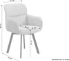byLIVING Stuhl 2-er Set RICO / Webstoffbezug in taupe, Produktbild-Vorschau 3