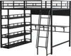 MODFU Lit Mezzanine Double 140x200 cm - Avec Nombreux Voir les images du produit 7