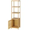 WOLTU Standregal Badregal Bambus Holzregal mit 5 Produktbild-Vorschau 1