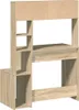 A light brown wooden desk with shelves. Anteprima dell’immagine prodotto