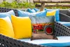 MuchoWow® Outdoor Kissen - Traktor - Rot - Sonnenblume - Produktbild-Vorschau 4