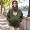 Uni Haustier Hoodie aus Fleece mit Reißverschlusstasche Produktbild-Vorschau 3