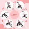 HOMCOM 6-in-1 Dreirad mit Schubstange, Kinderdreirad mit Produktbild-Vorschau 4