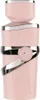 A pink perfume bottle with silver accents. Voir les images du produit