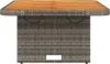 vidaXL Tavolo da giardino grigio 80x80x71 cm in poly rattan Anteprima dell’immagine prodotto 5
