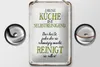 Blechschild Spruch 18x12cm diese Küche ist selbstreinigend Produktbild-Vorschau 3