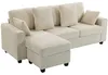 HOMCOM Ecksofa 235,5cm L-Form Sofa 3-Sitzer mit umkehrbarer Produktbild-Vorschau 1