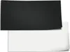 A black rectangular sheet is placed above a white rectangular sheet, both with slightly curved edges, on a white background. Anteprima dell’immagine prodotto