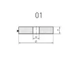 Meule Norton-01 200mm x 20mm x 32mm a60m5vbe. Voir les images du produit 3