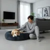 Hundebett rund 80 cm Hundekissen Flauschiges für Hunde Produktbild-Vorschau 3