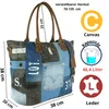 Sunsa Damen Handtasche. XXL Tasche aus Canvas recycelte Produktbild-Vorschau 3