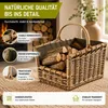 Kobolo Kaminholzkorb Rattan grau abnehmbarer Textileinsatz Produktbild-Vorschau 6