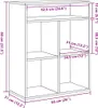 vidaXL Knihovna Grey Sonoma 66x31x80 cm Materiál na bázi Náhled obrázku produktu 8