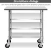 COSTWAY Table de travail en acier inoxydable, table en Voir les images du produit 2