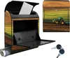banjado Design Briefkasten Stahl schwarz mit Zeitungsfach Produktbild-Vorschau 7