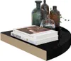 Eck-Schweberegal Hochglanz-Schwarz 35x35x3,8 cm MDF Produktbild-Vorschau 6