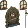 Relaxdays Porta degli elfi, set da 4 pezzi, 2 finestre Anteprima dell’immagine prodotto 1
