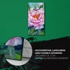 Küche Wohnzimmer Wand Leinwand Uhr 30x60 Gemälde Blumen Produktbild-Vorschau 5