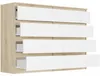 Komoda 140 cm 8 zásuvek skříňka FRAMIRE R-140-S8 mix sonoma Náhled obrázku produktu 5