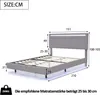 A diagram showing the dimensions of a bed frame. Produktbild-Vorschau