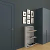 Furni24 Metall Schuhschrank Grau schmal – Schuhkipper mit 3 Produktbild-Vorschau 6