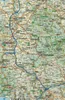 A map of a region in Germany, showing roads, towns, and natural parks. Náhled obrázku produktu