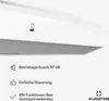 Close-up of a white kitchen hood with touch controls and informational icons below. Podgląd zdjęcia produktu
