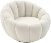 Drehsessel muschelförmig - Bouclé-Stoff - Weiß - COSSATO Produktbild-Vorschau 3