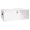 vidaXL Contenitore argento 100x55x37 cm alluminio Anteprima dell’immagine prodotto 8
