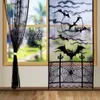 Stück Halloween-Vorhänge, schwarze Spinnennetz-Fledermäuse, Produktbild-Vorschau 5
