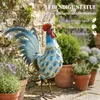 Hahn-Gartenstatue, Metall-Gartenfigur, 41 cm stehende Produktbild-Vorschau 4