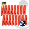 A collection of orange leveling wedges arranged in rows, with a small German flag and text overlay in the top left corner. Produktbild-Vorschau