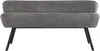 A studio shot of a gray bench with black legs. Produktbild-Vorschau