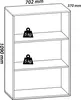 VCM my office Aktenregal XL weiß 70,0 x 40,0 x 105,0 cm Produktbild-Vorschau 2