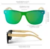 styleBREAKER Uni Monoglas Nerd Sonnenbrille mit Bambus Produktbild-Vorschau 4