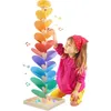 Montessori Musik-Kugelbahn aus Holz – bunter Baum mit 49 Produktbild-Vorschau 1
