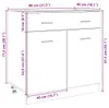 vidaXL Zásuvková skrinka Lyon Sonoma dub 80x46x81,5 cm Náhľad obrázku produktu 8
