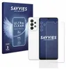 A product shot showing a phone screen protector package and a phone with a screen protector applied. Produktbild-Vorschau