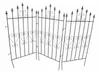 4x Dekozaun "Lilie" 111 cm hoch aus Metall, schwarz, Produktbild-Vorschau 2