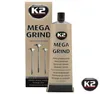 A product shot of K2 Mega Grind valve grinding paste, showing both the box and the tube. Produktbild-Vorschau