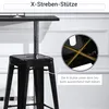 HOMCOM Lot de 4 tabourets de Bar Empilable Chaise de Bar Voir les images du produit 4
