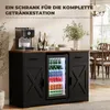BROTTAR 47" Barschrank Schwarz mit 92L Kühlschrank, Produktbild-Vorschau 6